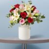 Lilies and Mix Roses In Vase